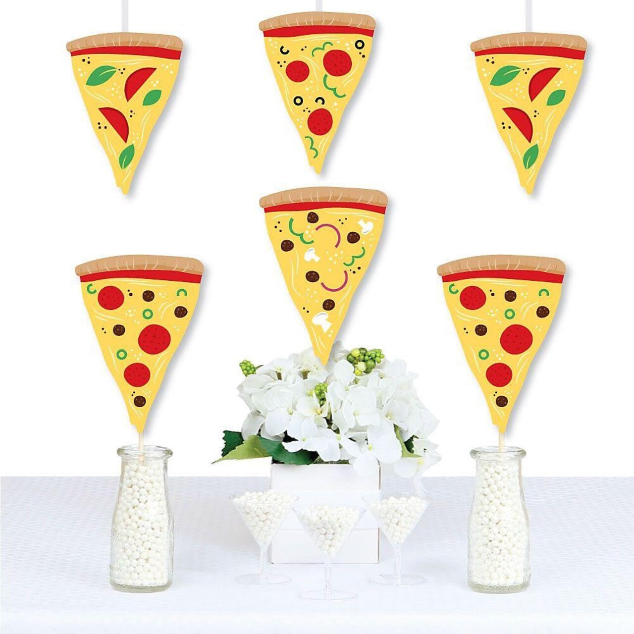Big Dot of Happiness Pizza Party Time - Decorations DIY Baby Shower or Birthday Party Essentials - Set of 20